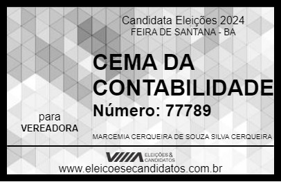 Candidato CEMA DA CONTABILIDADE 2024 - FEIRA DE SANTANA - Eleições