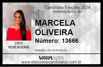 Candidato MARCELA OLIVEIRA 2024 - PARIPIRANGA - Eleições