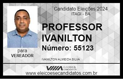 Candidato PROFESSOR IVANILTON 2024 - ITAGI - Eleições