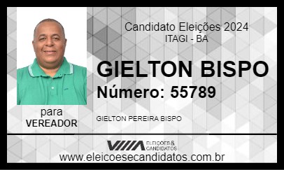 Candidato GIELTON BISPO 2024 - ITAGI - Eleições