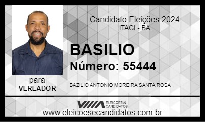 Candidato BASILIO 2024 - ITAGI - Eleições