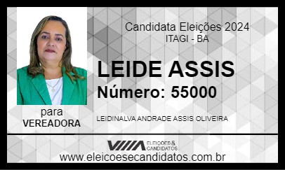 Candidato LEIDE ASSIS 2024 - ITAGI - Eleições