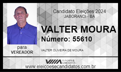 Candidato VALTER MOURA 2024 - JABORANDI - Eleições