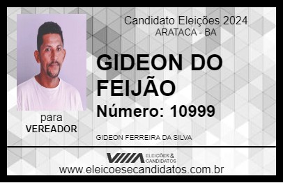 Candidato GIDEON DO FEIJÃO 2024 - ARATACA - Eleições