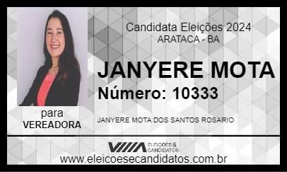 Candidato JANYERE MOTA 2024 - ARATACA - Eleições