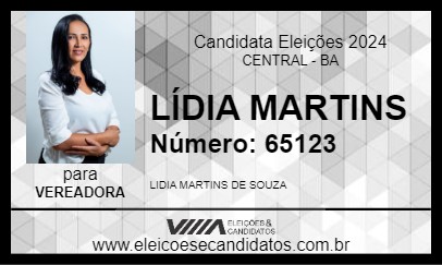 Candidato LÍDIA MARTINS 2024 - CENTRAL - Eleições