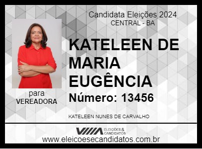 Candidato KATELEEN DE MARIA EUGÊNIA 2024 - CENTRAL - Eleições