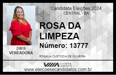 Candidato ROSA DA LIMPEZA 2024 - CENTRAL - Eleições