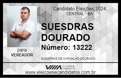 Candidato SUESDRAS DOURADO 2024 - CENTRAL - Eleições