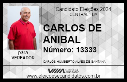 Candidato CARLOS DE ANIBAL 2024 - CENTRAL - Eleições