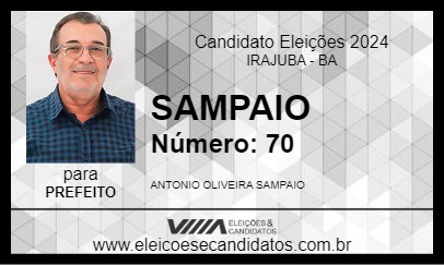 Candidato SAMPAIO 2024 - IRAJUBA - Eleições