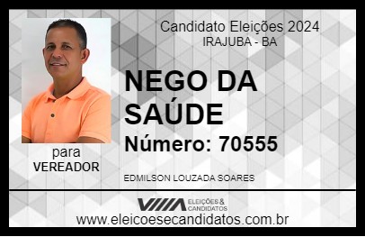 Candidato NEGO DA SAÚDE 2024 - IRAJUBA - Eleições