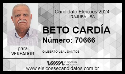 Candidato BETO CARDÍA 2024 - IRAJUBA - Eleições