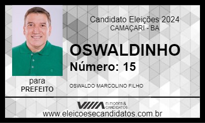 Candidato OSWALDINHO 2024 - CAMAÇARI - Eleições