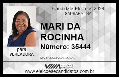 Candidato MARI DA ROCINHA 2024 - SAUBARA - Eleições