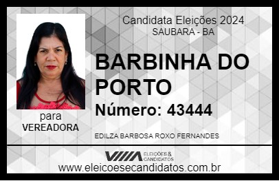 Candidato BARBINHA DO PORTO 2024 - SAUBARA - Eleições