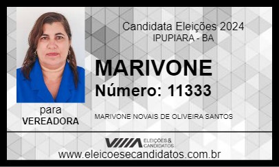 Candidato MARIVONE 2024 - IPUPIARA - Eleições