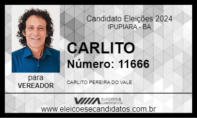 Candidato CARLITO 2024 - IPUPIARA - Eleições