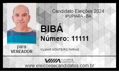 Candidato BIBÁ 2024 - IPUPIARA - Eleições