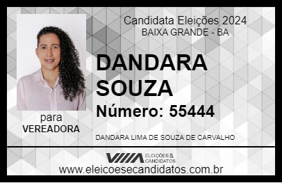 Candidato DANDARA SOUZA 2024 - BAIXA GRANDE - Eleições