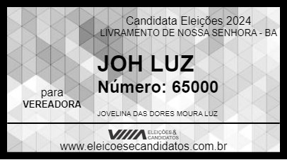 Candidato JOH LUZ 2024 - LIVRAMENTO DE NOSSA SENHORA - Eleições