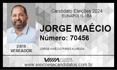 Candidato JORGE MAÉCIO 2024 - EUNÁPOLIS - Eleições