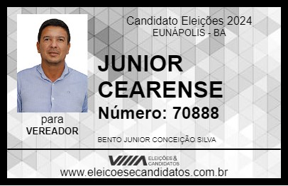 Candidato JUNIOR CEARENSE 2024 - EUNÁPOLIS - Eleições