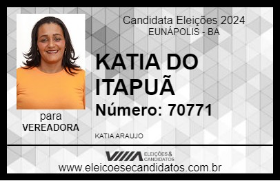 Candidato KATIA DO ITAPUÃ 2024 - EUNÁPOLIS - Eleições