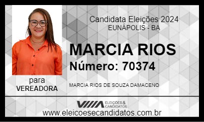 Candidato MARCIA RIOS 2024 - EUNÁPOLIS - Eleições