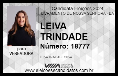 Candidato LEIVA TRINDADE 2024 - LIVRAMENTO DE NOSSA SENHORA - Eleições