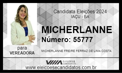 Candidato MICHERLANNE 2024 - IAÇU - Eleições