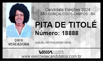 Candidato PITA DE TITOLÉ 2024 - SÃO GONÇALO DOS CAMPOS - Eleições