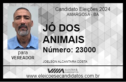 Candidato JÓ DOS ANIMAIS 2024 - AMARGOSA - Eleições