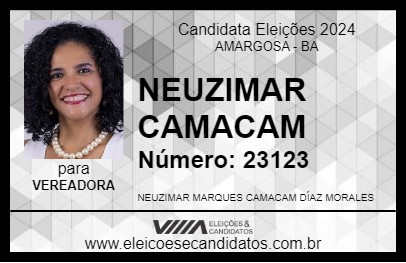 Candidato NEUZIMAR CAMACAM 2024 - AMARGOSA - Eleições