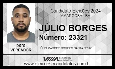 Candidato JÚLIO BORGES 2024 - AMARGOSA - Eleições