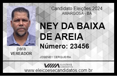 Candidato NEY DA BAIXA DE AREIA 2024 - AMARGOSA - Eleições