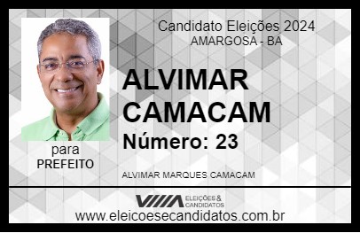 Candidato ALVIMAR CAMACAM 2024 - AMARGOSA - Eleições