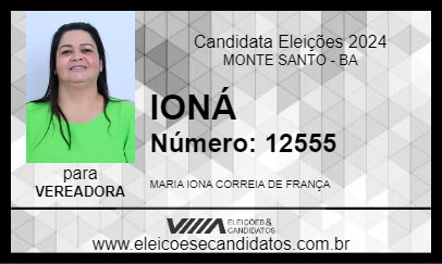 Candidato IONÁ 2024 - MONTE SANTO - Eleições