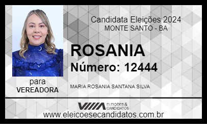 Candidato ROSANIA 2024 - MONTE SANTO - Eleições