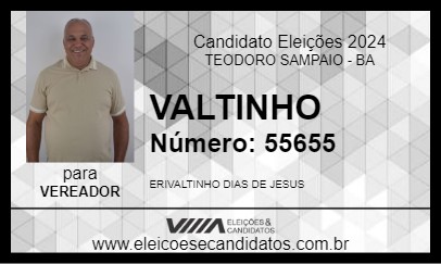 Candidato VALTINHO 2024 - TEODORO SAMPAIO - Eleições