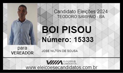 Candidato BOI PISOU 2024 - TEODORO SAMPAIO - Eleições