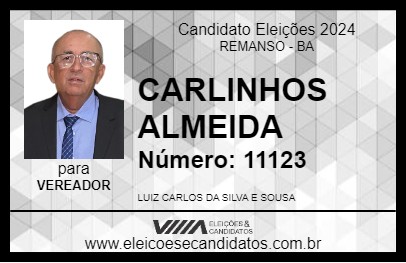 Candidato CARLINHOS ALMEIDA 2024 - REMANSO - Eleições