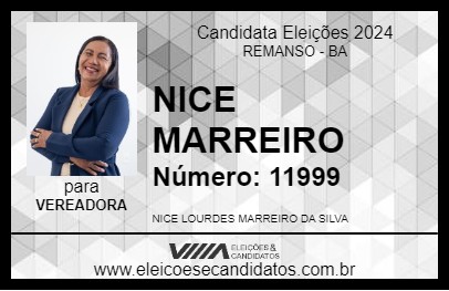 Candidato NICE MARREIRO 2024 - REMANSO - Eleições