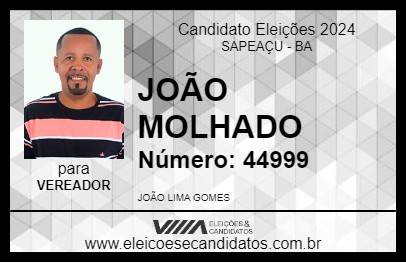 Candidato JOÃO MOLHADO 2024 - SAPEAÇU - Eleições