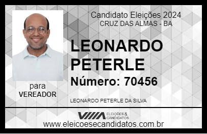 Candidato LEONARDO PETERLE 2024 - CRUZ DAS ALMAS - Eleições