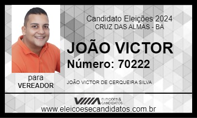 Candidato JOÃO VICTOR 2024 - CRUZ DAS ALMAS - Eleições