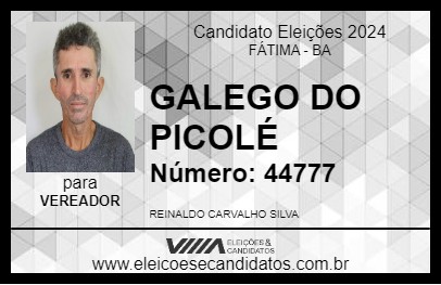 Candidato GALEGO DO PICOLÉ 2024 - FÁTIMA - Eleições