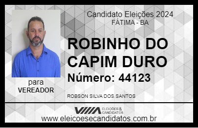 Candidato ROBINHO DO CAPIM DURO 2024 - FÁTIMA - Eleições