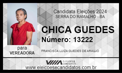 Candidato CHICA GUEDES 2024 - SERRA DO RAMALHO - Eleições