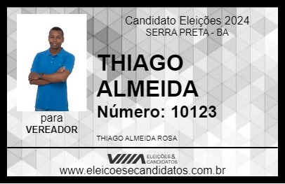 Candidato THIAGO ALMEIDA 2024 - SERRA PRETA - Eleições